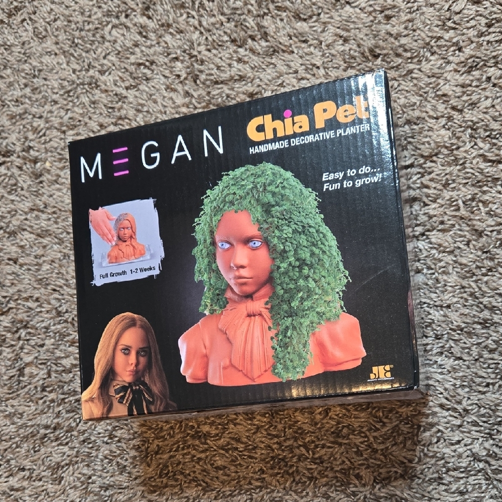 M3gan Megan Horror Movie Chia Pet Handmade Decorative Planter Plant
